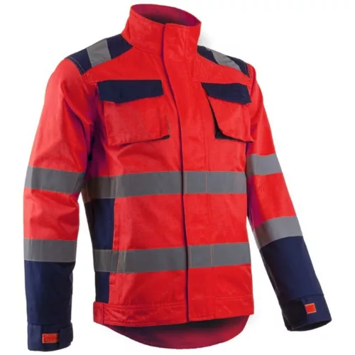 Hibana béleletlen kabát, fluo piros/sötétkék