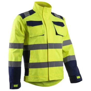 Hibana béleletlen kabát, fluo sárga /sötétkék