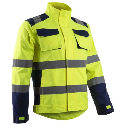 Hibana béleletlen kabát, fluo sárga /sötétkék
