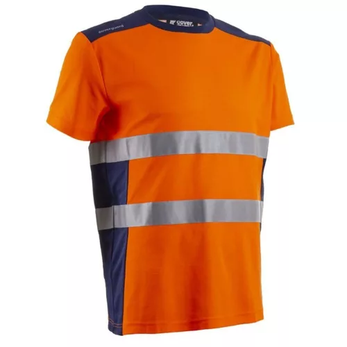Nekki rövid ujjú póló, fluo narancs/sötétkék