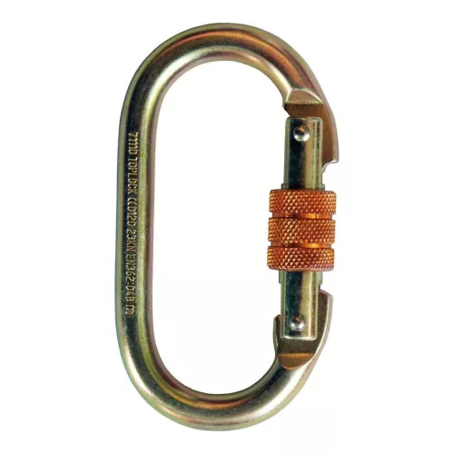 Toplock karabiner, csavarmenetes