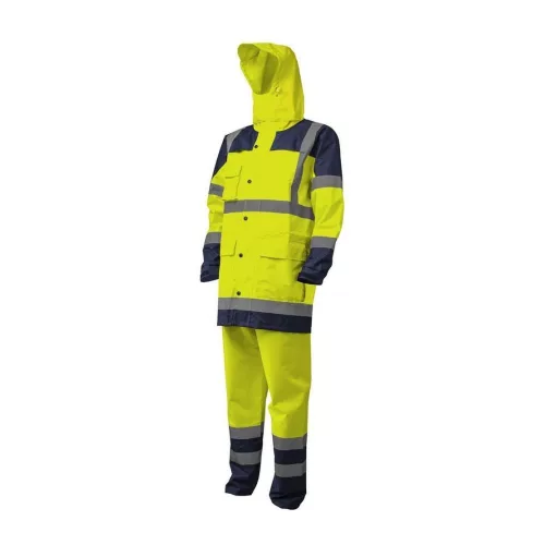 Hydra HI-VIZ PE esőöltöny, fluo sárga/kék