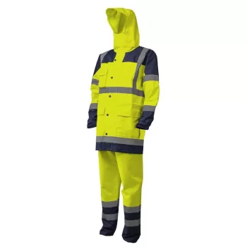 Hydra HI-VIZ PE esőöltöny, fluo sárga/kék