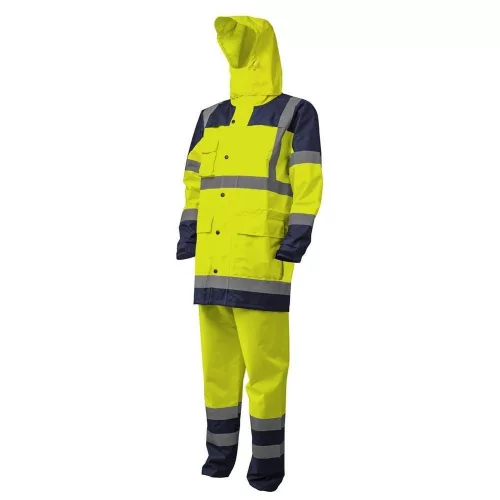 Hydra HI-VIZ PE esőöltöny, fluo sárga/kék