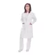 Unisex fazonú köpeny, 100% pamut, fehér