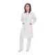 Unisex fazonú köpeny, 100% pamut, fehér