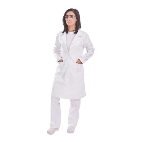 UNISEX FAZONÚ KÖPENY, 100% PAMUT, FEHÉR